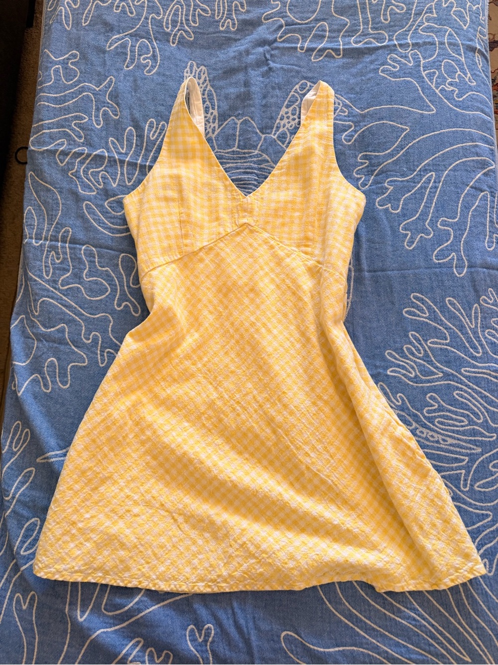 Abercrombie & Fitch Yellow Gingham Mini Dress